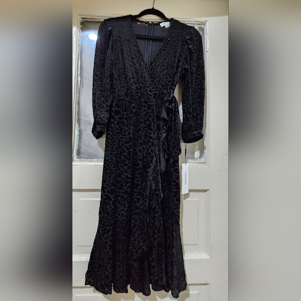 Calvin Klein Black Leopard Print Dress
